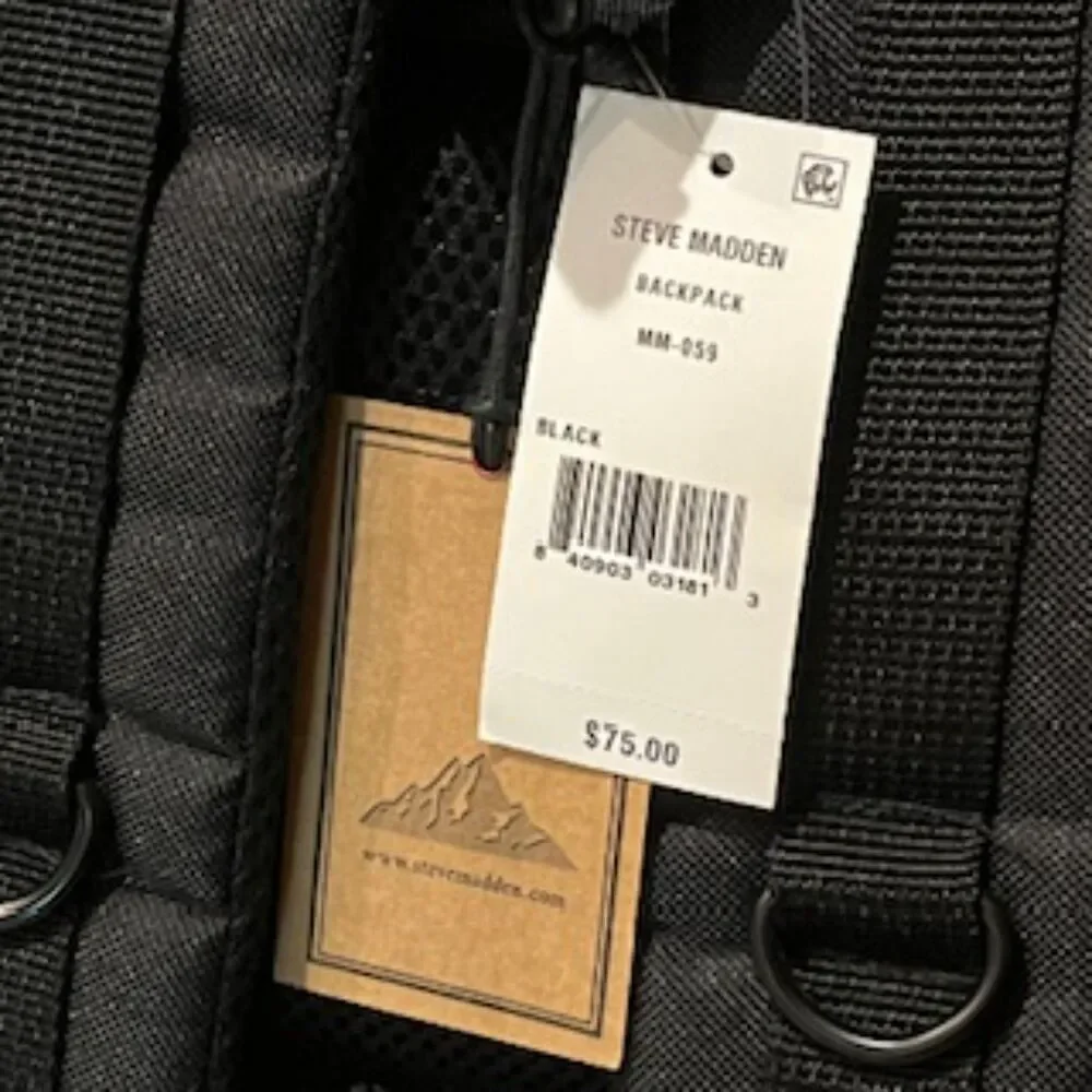 Backpack . Utility Travel . Work or School Classic Steve Madden . $75 Price Tag